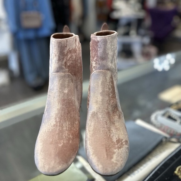 Coach New Pink Velvet Boots - Picture 3 of 6